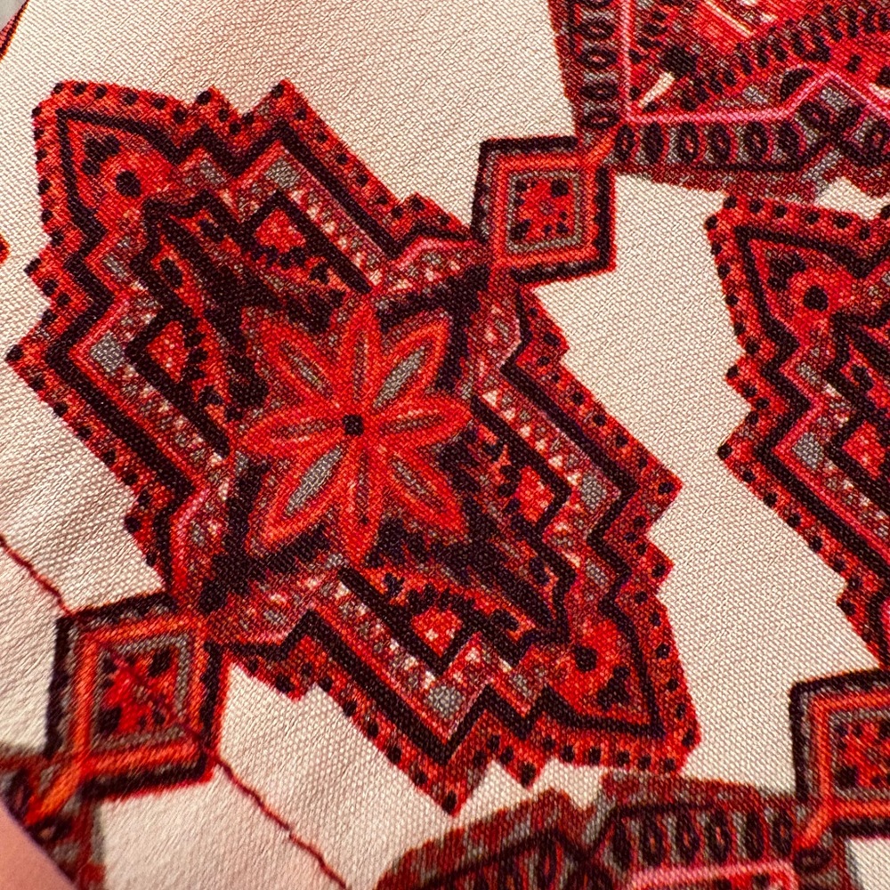 Vero Moda Red Moroccan Patterned Short Sleeve Dress - Picture 4 of 9